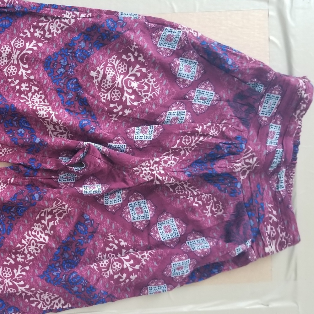 Boho style silk pants